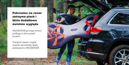 Pokrowiec rowerowy na koła VELOSOCK model Flaga polski