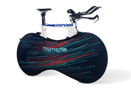 Pokrowiec Rowerowy na Koła Model Red and Green Triathlon