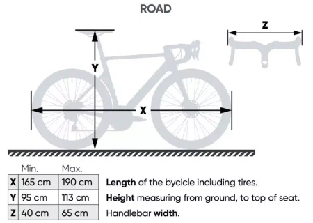 Pokrowiec rowerowy do transportu Szosowy - Gravel VELOSOCK BLACK E