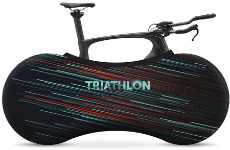 Pokrowiec Rowerowy na Koła Model Red and Green Triathlon